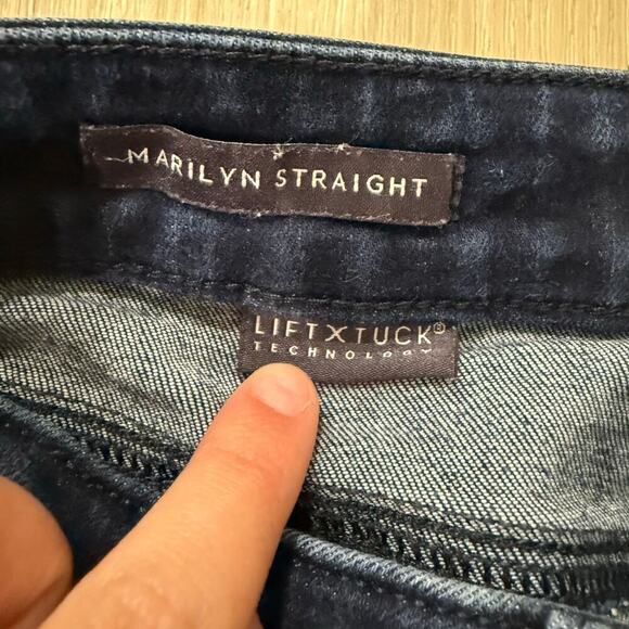 NYDJ Marilyn Straight Jeans Cropped in Cooper Blue Size 4 - Picture 5 of 7